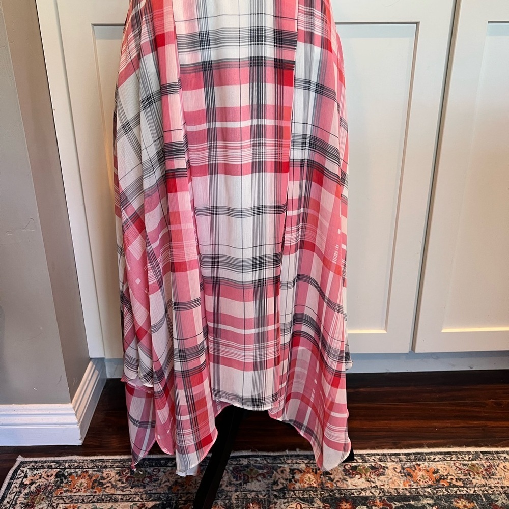 Tommy Hilfiger NWOT Tommy Hilfiger Pink and White Checkered A-Line Skirts Size 6 - Picture 4 of 6